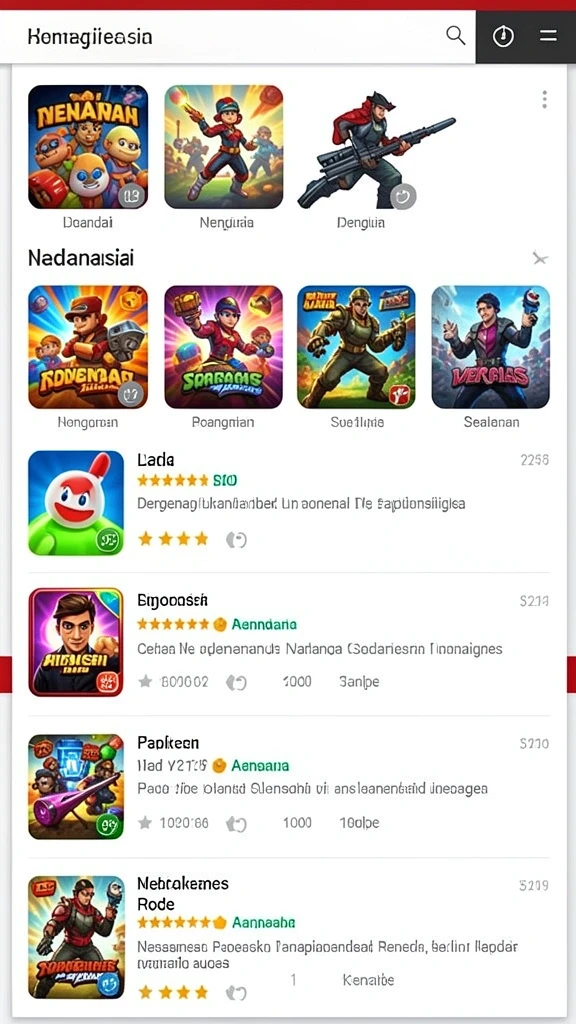 rebahin - Screenshot pertama menampilkan karakter utama dalam pertempuran.